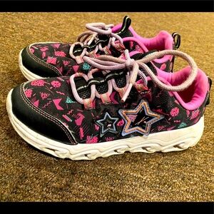 EUC Athleta Multicolor Sneakers Shoes Sz 3 running walking gym tie up laces